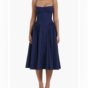 House of CB Samaria French Navy Corset Sundress